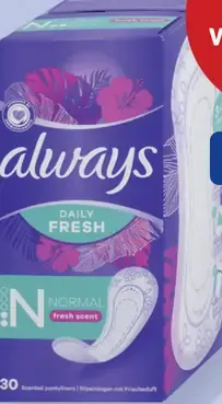 Always hygienické slipové vložky Daily Fresh Normal