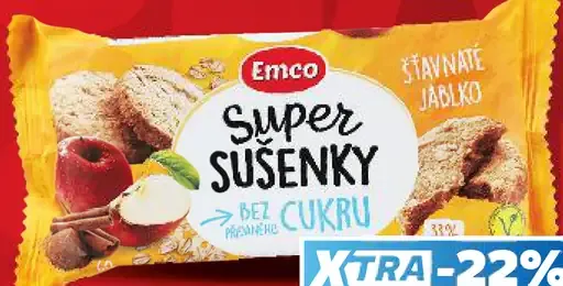 Emco Super sušienky bez cukru, jablko a škorica