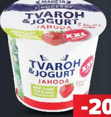 Madeta tvaroh a jogurt jahoda