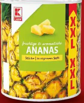 K-Classic ananásové kúsky v sladkom náleve