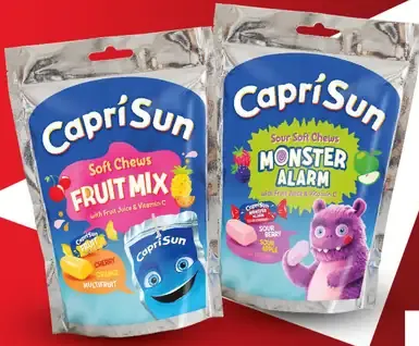 Capri-Sun žuvacie cukríky, rôzne druhy: Fruit Mix a Monster Alarm