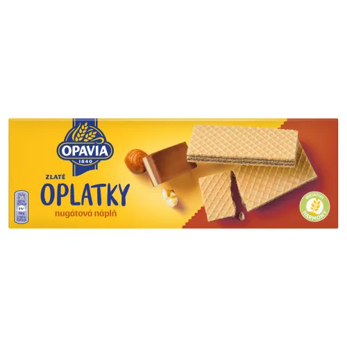 Opavia Zlaté Oplátky nugátová náplň