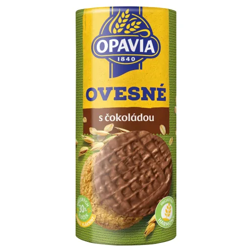 Opavia Zlaté Ovsené sušienky máčané v čokoláde