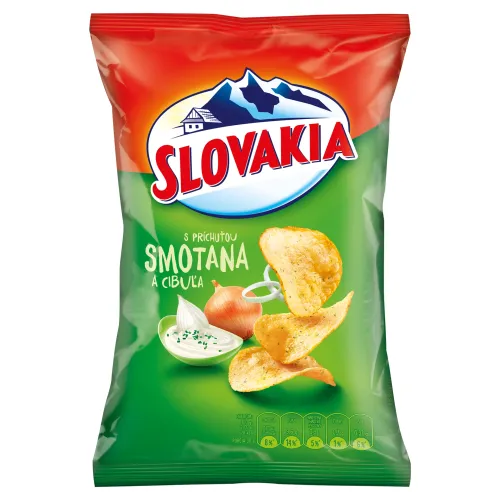 Slovakia Chips S príchuťou smotana a cibuľa