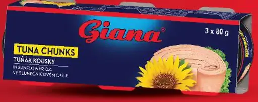 Giana tuniak kúsky v slnečnicovom oleji