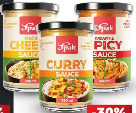 Spak omáčka – Mac & Cheese, Curry alebo Creamy & Spicy