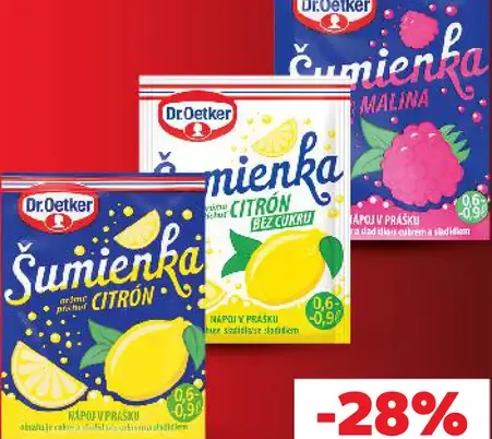 Dr. Oetker Šumienka, malina a citrón bez cukru