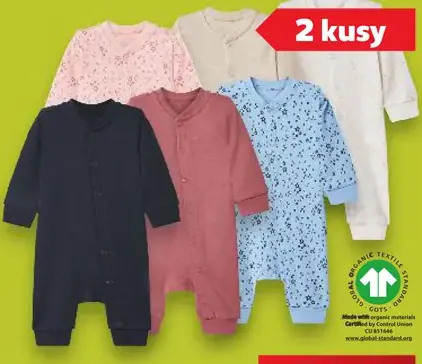 Lupilu detské overaly na spanie, materiál 100 % bio bavlna, veľkosti 62/68 – 86/92