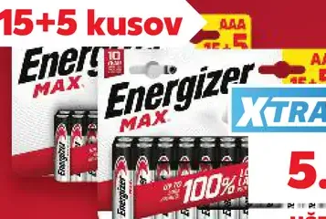 Energizer alkalické batérie AA (Mignon) alebo AAA (Micro)