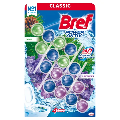 Bref Power Aktiv Pine Lavender tuhý WC blok 4 x