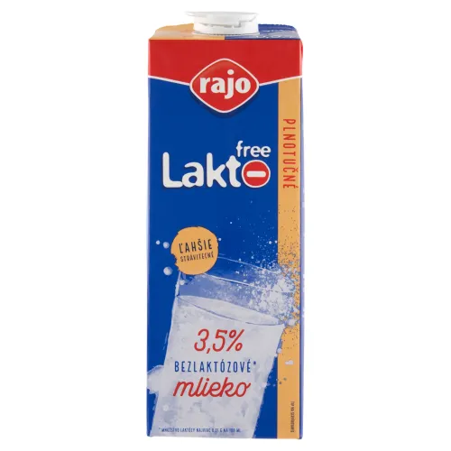Rajo Lakto Free Mlieko plnotučné 3,5%