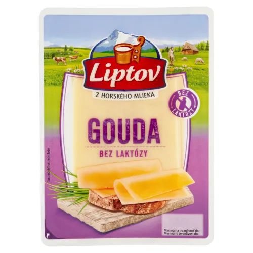 Liptov Gouda bez laktózy - porciované plátky