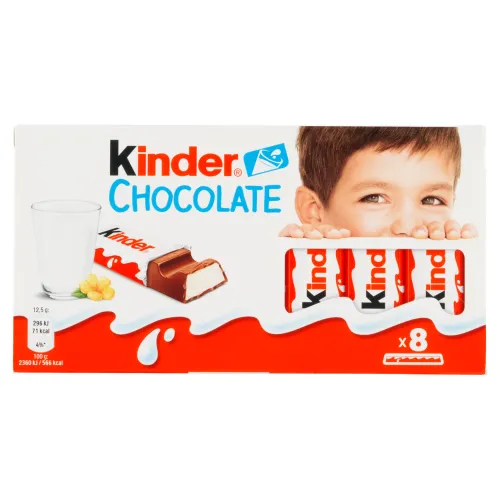 Kinder Chocolate tyčinky z mliečnej čokolády s mliečnou náplňou