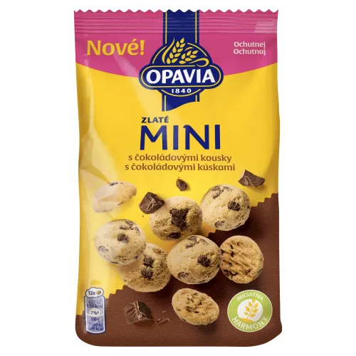 Opavia Zlaté Mini s čokoládovými kúskami