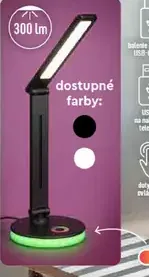 Lethe LED stolná lampa s okrúhlym alebo obdĺžnikovým podstavcom, regulácia intenzity svetla, teplé, neutrálne a studené biele s…