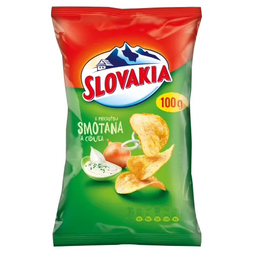 Slovakia Chips S príchuťou smotana a cibuľa