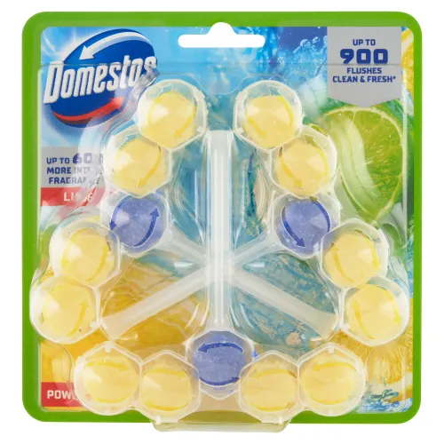 Domestos Power 5 Lime tuhý WC blok 3 x