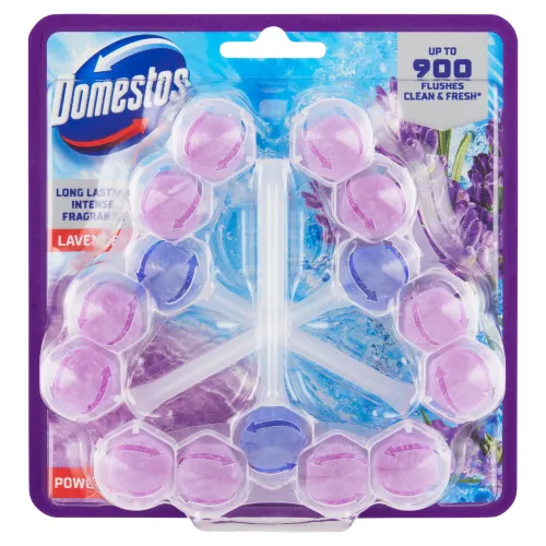 Domestos Power 5 Lavender tuhý WC blok 3 x
