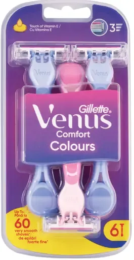 Gillette Venus Comfort Colours dámske jednorazové holiace strojčeky