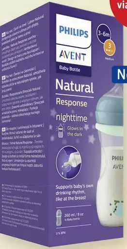 Philips Avent Natural Response nočná dojčenská fľaša