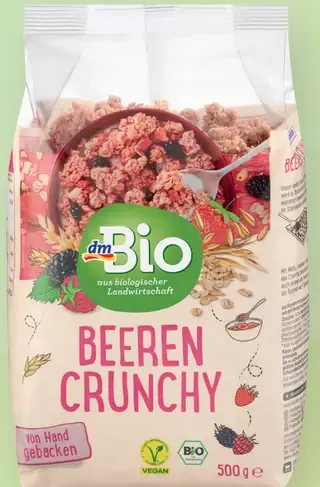 DmBio chrumkavé müsli – Beeren Crunchy