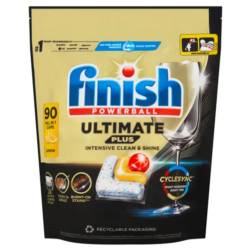 Finish Powerball Ultimate Plus All in 1 Lemon kapsuly do umývačky riadu