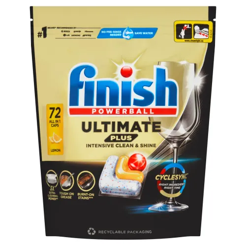 Finish Powerball Ultimate Plus All in 1 Lemon kapsuly do umývačky riadu