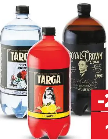 Targa a Royal Crown limonáda, rôzne druhy