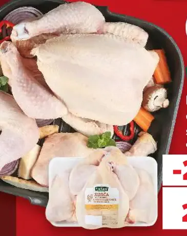 Kurča a dve štvrtky stehenné