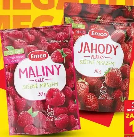 Mrazom sušené maliny celé