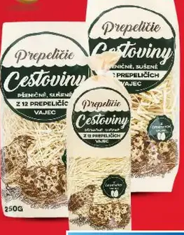 Prepelicie 12-vaječné cestoviny, rôzne druhy