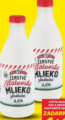 BIO Čerstvé klátovské plnotučné mlieko 3,5 %