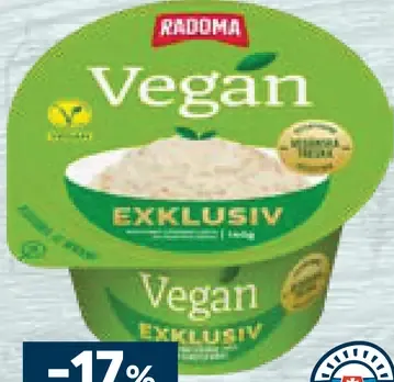 Radoma Vegan Exklusiv rastlinný výrobok z okary