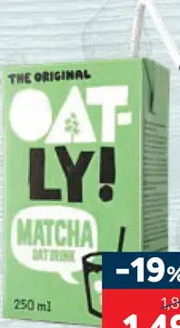 Oatly Matcha rastlinný ovsený nápoj
