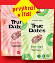 True Dates datle s príchuťou, rôzne druhy