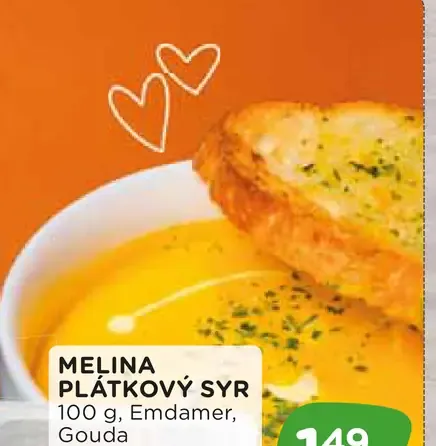 Melina plátkový syr Edamer, Gouda