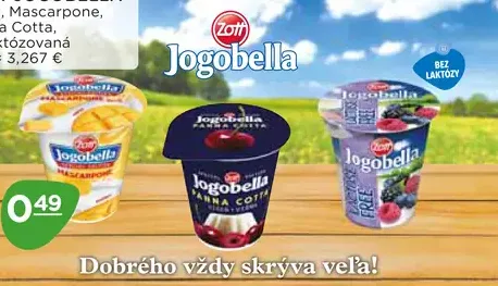 Zott Jogobella Mascarpone, Panna Cotta, delaktózovaná