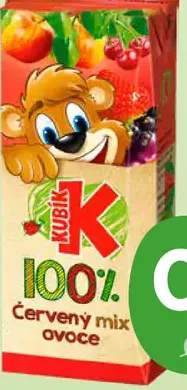 Kubík 100 % červený mix ovocia, vybrané druhy