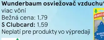Wunderbaum osviežovač vzduchu, viac vôní