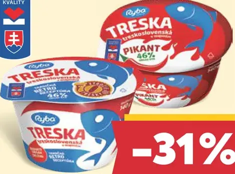 Treskoslovenská treska v majonéze, 2 druhy