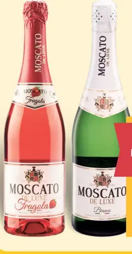 Moscato De Luxe šumivý alkoholický nápoj – ružový a biely, rôzne druhy
