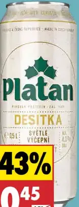 Platan svetlé výčapné 10 plechovka