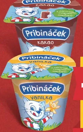 Pribináček smotanovo-tvarohový dezert – kakao, vanilka