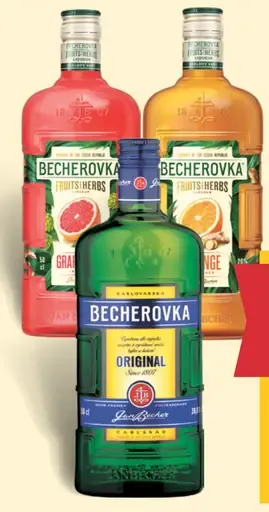 Becherovka Original, Becherovka Grapefruit, Becherovka Orange