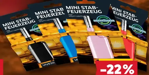 Vivess zapaľovač mini, plniteľný, rôzne farby