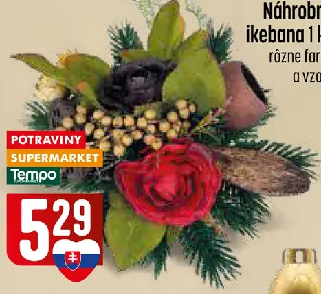 Náhrobná ikebana, rôzne farby a vzory