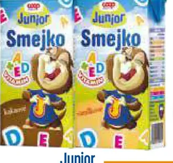Junior Smejko ochutené mlieko, 2 druhy