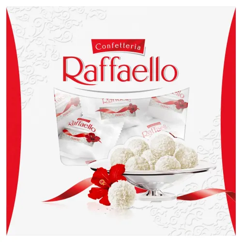 Raffaello Chrumkavá oblátka posypaná strúhaným kokosom, s celou mandľou vo vnútri
