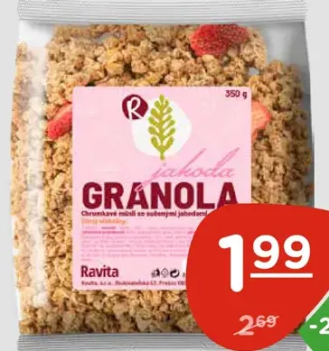 Ravita granola jahodová