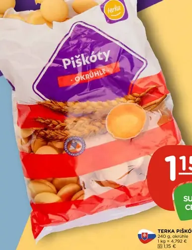 Terka piškóty okrúhle